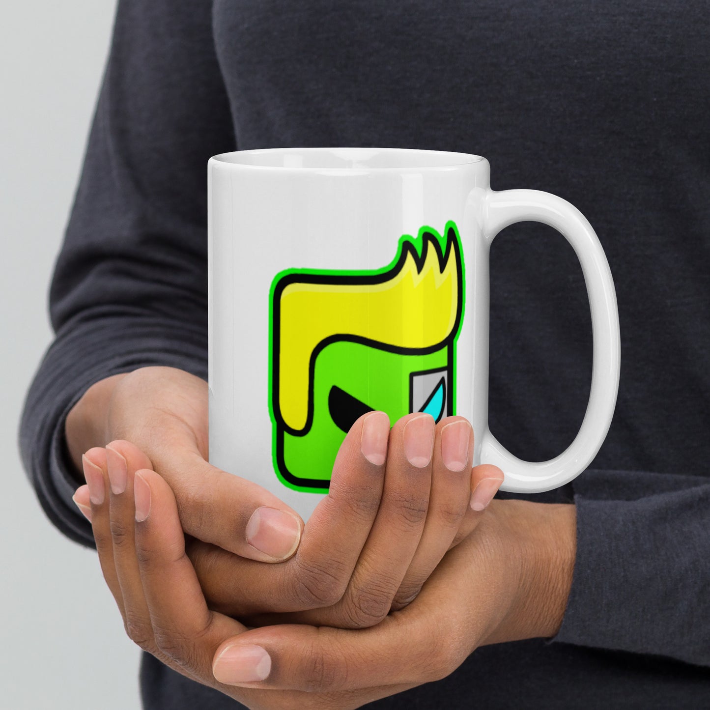 Glowst White glossy mug